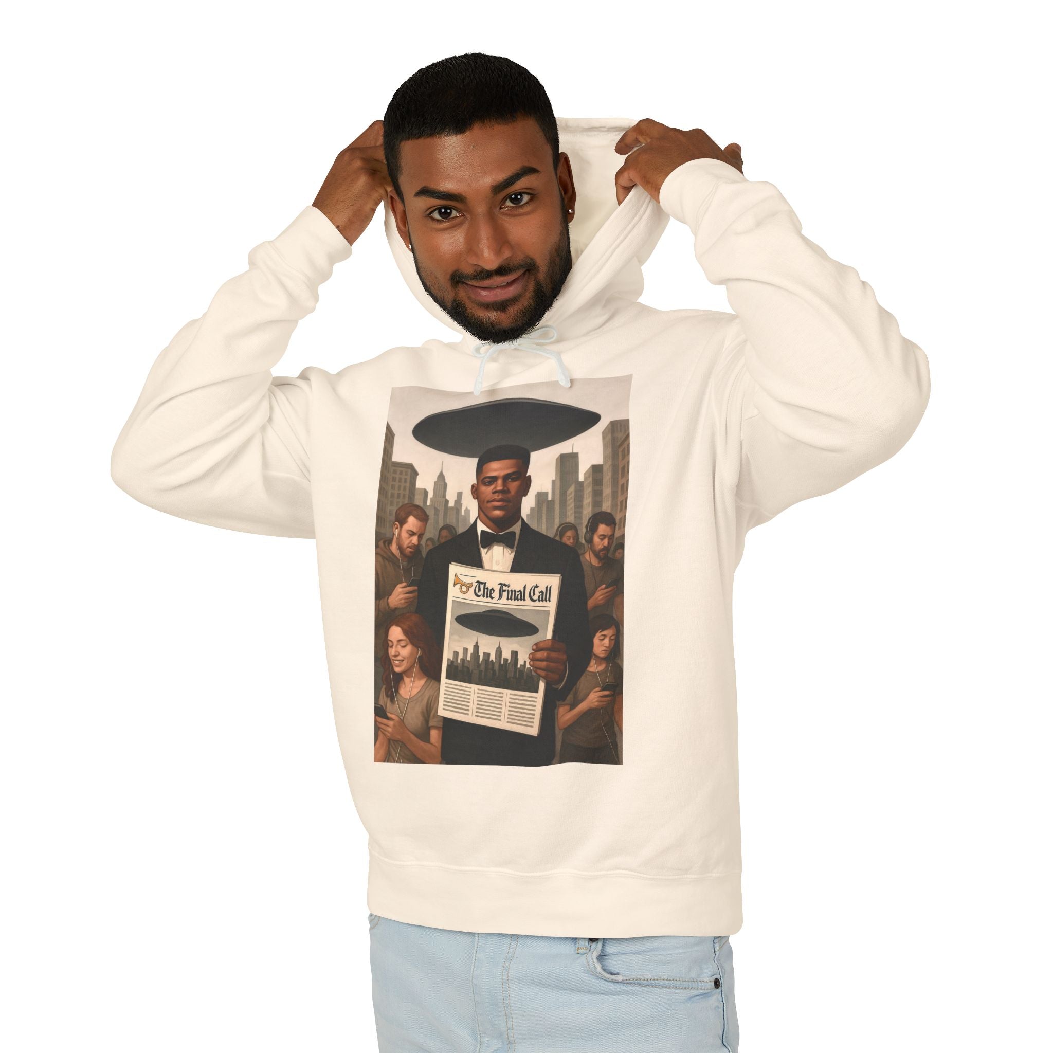 Lightweight Hooded Sweatshirt, Streetwear, Art Design, Graduations, Gifting, Cool Casual Wear